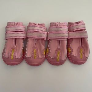 Waterproof Dog Boots, Reflective, Anti-Slip 4PCS/Set Pink 23-33lbs